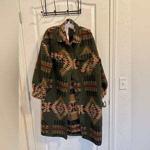 FLASH SALE!! 
Women's Western Aztec Pattern Trench Coat